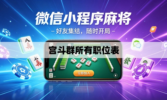 宫斗群所有职位表