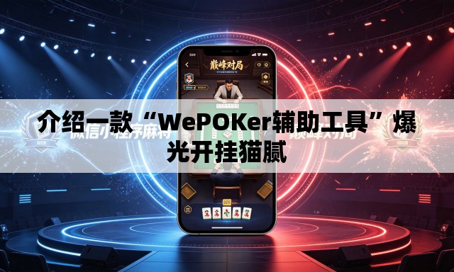 介绍一款“WePOKer辅助工具	”爆光开挂猫腻