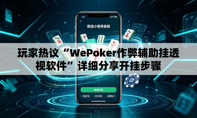 玩家热议“WePoker作弊辅助挂透视软件”详细分享开挂步骤