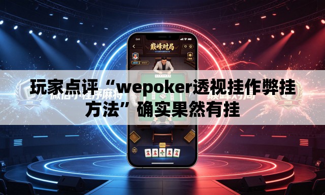 玩家点评“wepoker透视挂作弊挂方法”确实果然有挂