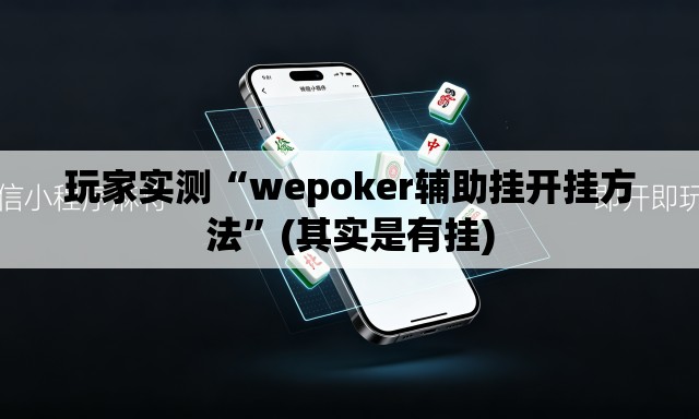 玩家实测“wepoker辅助挂开挂方法”(其实是有挂)