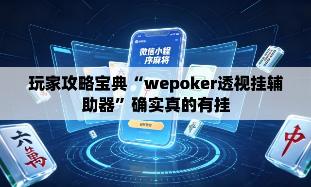 玩家攻略宝典“wepoker透视挂辅助器”确实真的有挂