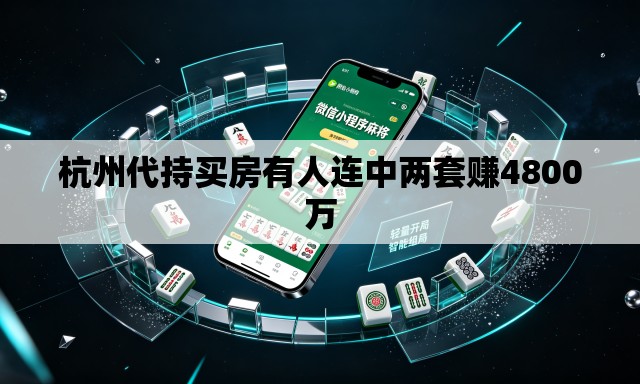 杭州代持买房有人连中两套赚4800万