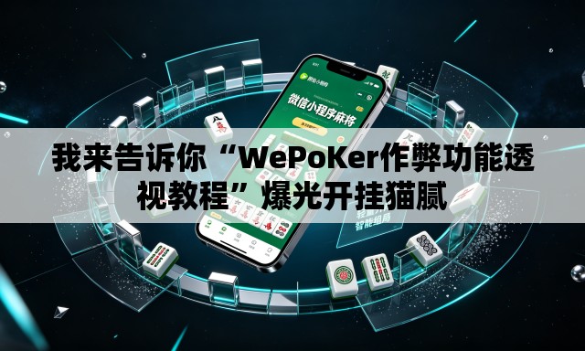 我来告诉你“WePoKer作弊功能透视教程”爆光开挂猫腻