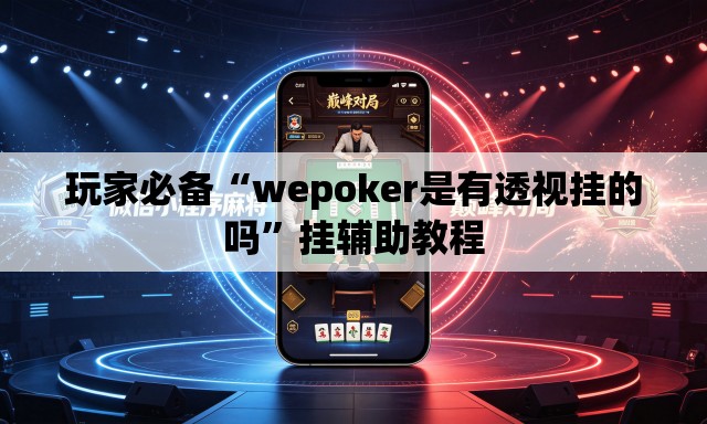 玩家必备“wepoker是有透视挂的吗	”挂辅助教程