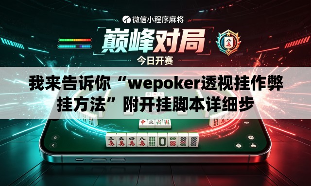 我来告诉你“wepoker透视挂作弊挂方法”附开挂脚本详细步