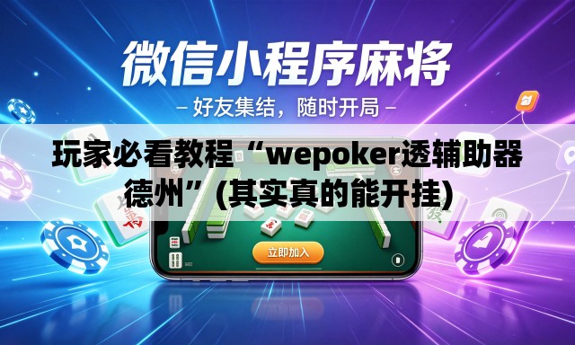 玩家必看教程“wepoker透辅助器德州	”(其实真的能开挂)