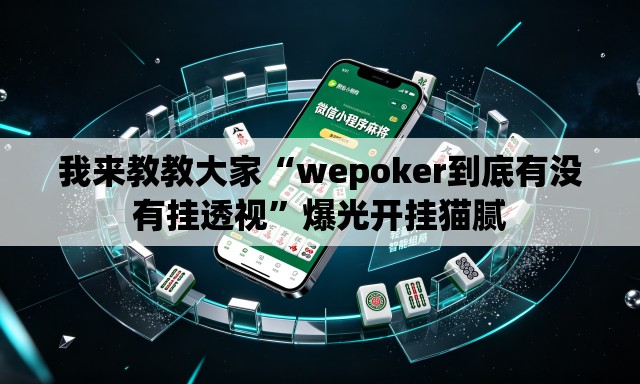 我来教教大家“wepoker到底有没有挂透视”爆光开挂猫腻