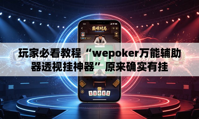 玩家必看教程“wepoker万能辅助器透视挂神器”原来确实有挂