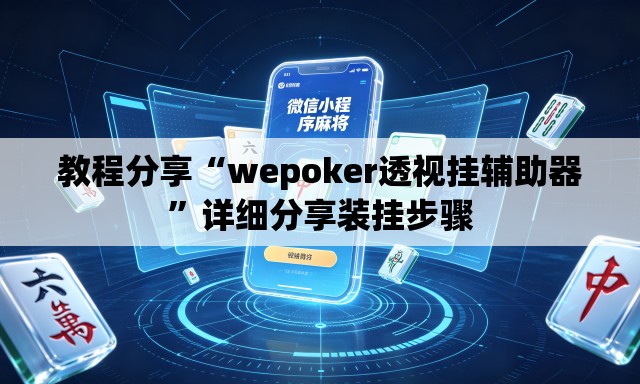 教程分享“wepoker透视挂辅助器”详细分享装挂步骤