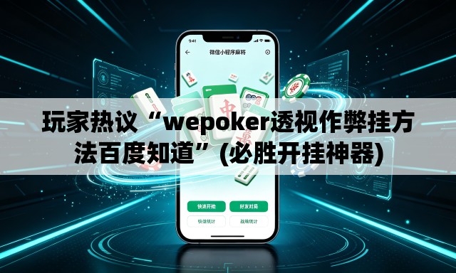 玩家热议“wepoker透视作弊挂方法百度知道”(必胜开挂神器)