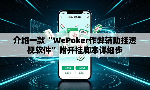 介绍一款“WePoker作弊辅助挂透视软件”附开挂脚本详细步