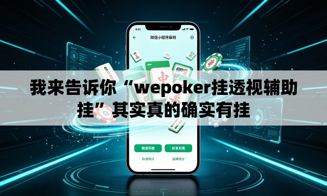 我来告诉你“wepoker挂透视辅助挂”其实真的确实有挂