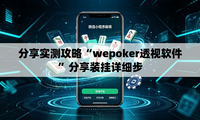 分享实测攻略“wepoker透视软件”分享装挂详细步