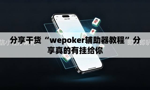 分享干货“wepoker辅助器教程”分享真的有挂给你