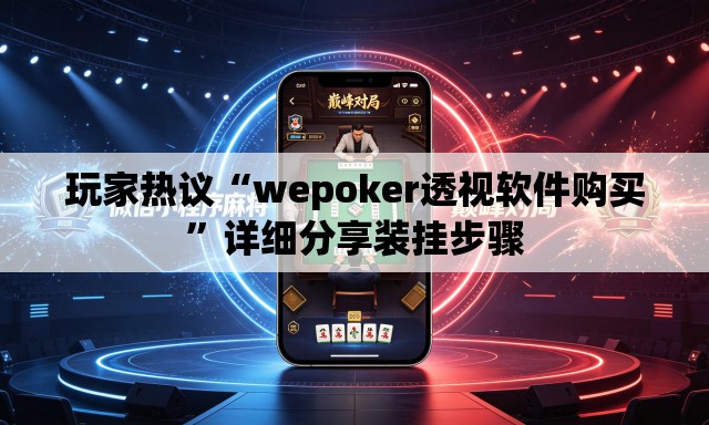 玩家热议“wepoker透视软件购买”详细分享装挂步骤