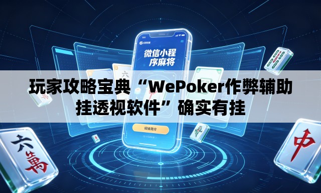玩家攻略宝典“WePoker作弊辅助挂透视软件”确实有挂