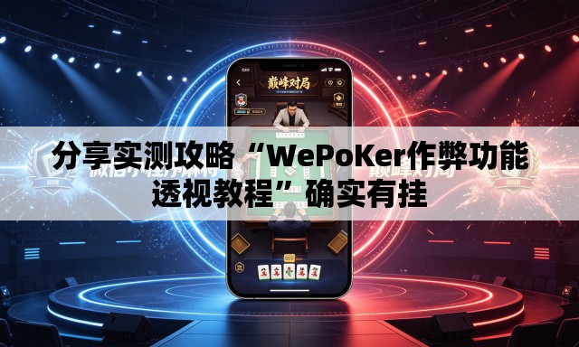 分享实测攻略“WePoKer作弊功能透视教程”确实有挂