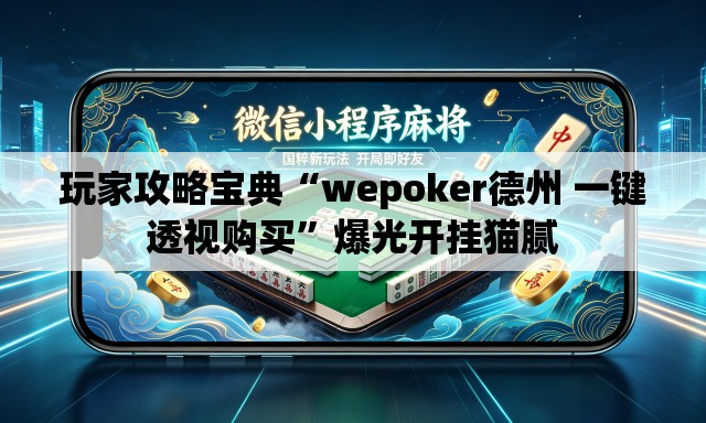 玩家攻略宝典“wepoker德州 一键透视购买”爆光开挂猫腻