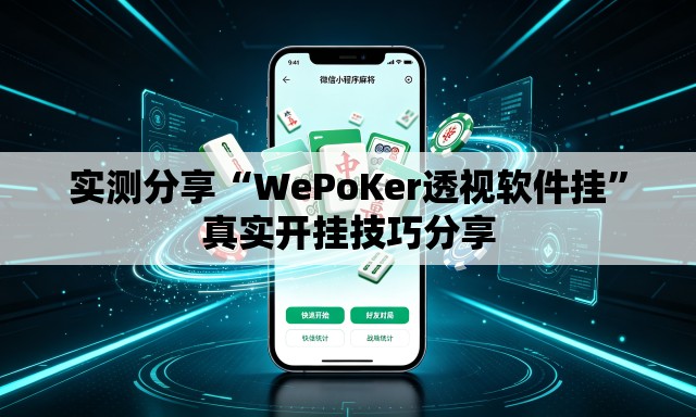 实测分享“WePoKer透视软件挂	”真实开挂技巧分享