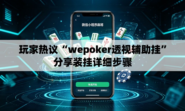 玩家热议“wepoker透视辅助挂”分享装挂详细步骤