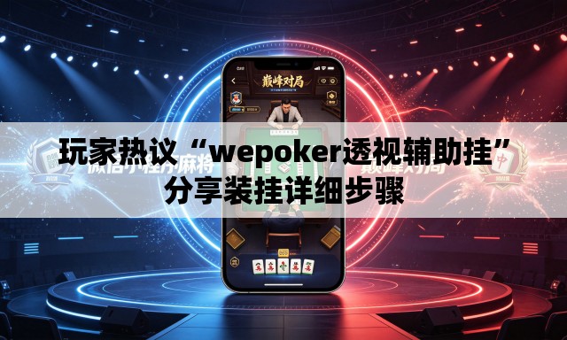 玩家热议“wepoker透视辅助挂”分享装挂详细步骤