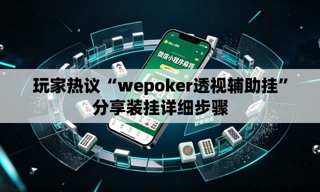 玩家热议“wepoker透视辅助挂”分享装挂详细步骤