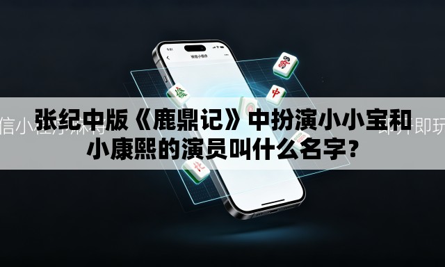 张纪中版《鹿鼎记》中扮演小小宝和小康熙的演员叫什么名字？