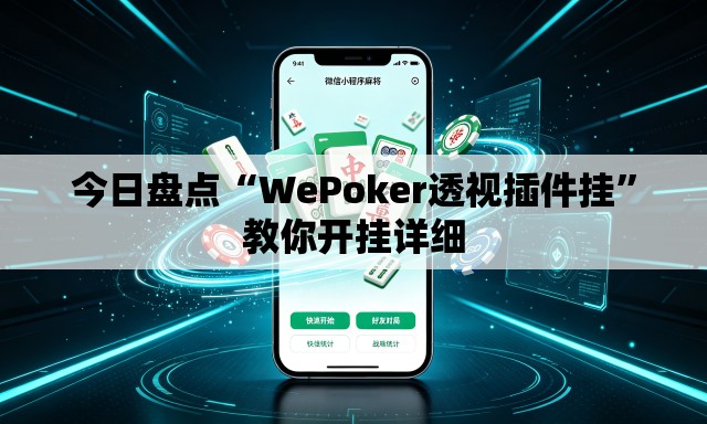 今日盘点“WePoker透视插件挂	”教你开挂详细