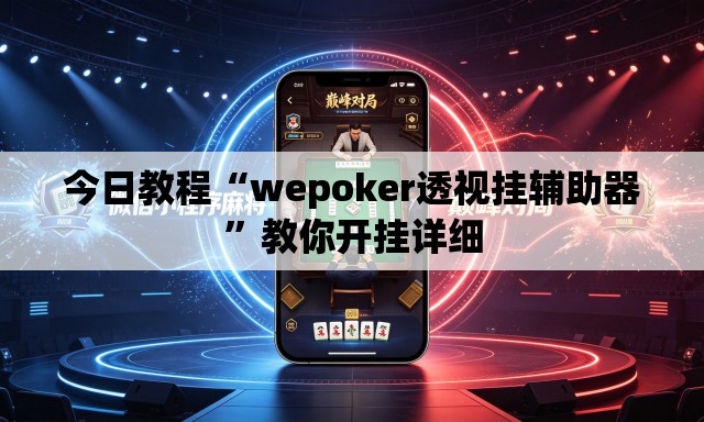 今日教程“wepoker透视挂辅助器”教你开挂详细