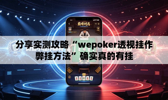 分享实测攻略“wepoker透视挂作弊挂方法”确实真的有挂