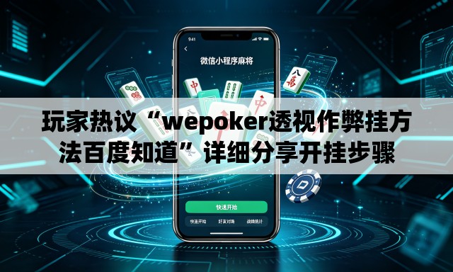 玩家热议“wepoker透视作弊挂方法百度知道”详细分享开挂步骤