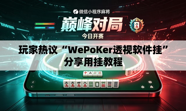 玩家热议“WePoKer透视软件挂”分享用挂教程