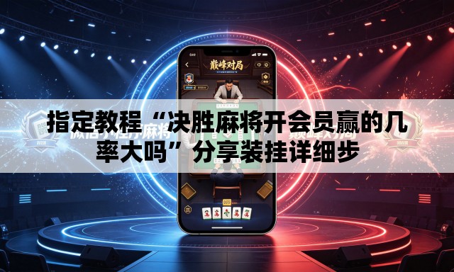 指定教程“决胜麻将开会员赢的几率大吗”分享装挂详细步