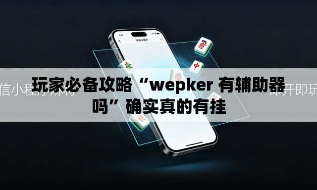 玩家必备攻略“wepker 有辅助器吗”确实真的有挂