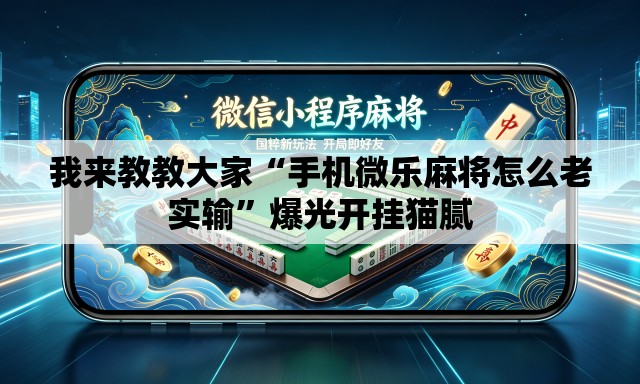 我来教教大家“手机微乐麻将怎么老实输”爆光开挂猫腻