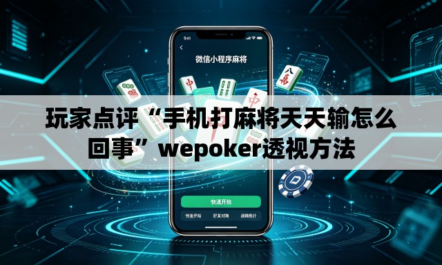 玩家点评“手机打麻将天天输怎么回事	”wepoker透视方法