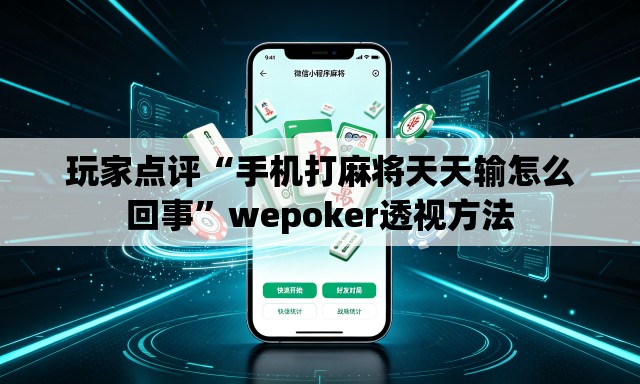 玩家点评“手机打麻将天天输怎么回事”wepoker透视方法