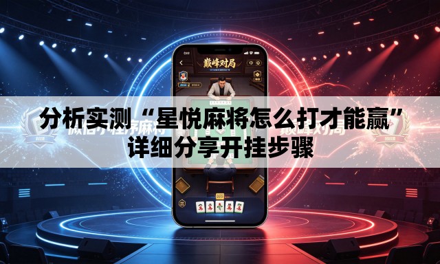 分析实测“星悦麻将怎么打才能赢”详细分享开挂步骤