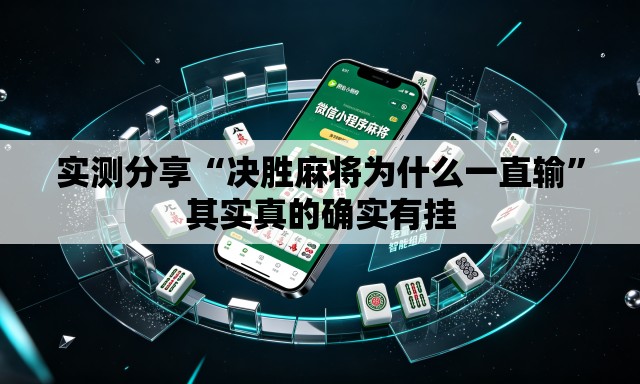 实测分享“决胜麻将为什么一直输”其实真的确实有挂