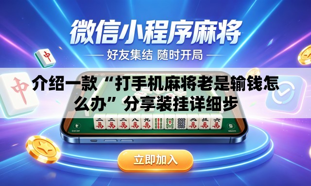 介绍一款“打手机麻将老是输钱怎么办	”分享装挂详细步