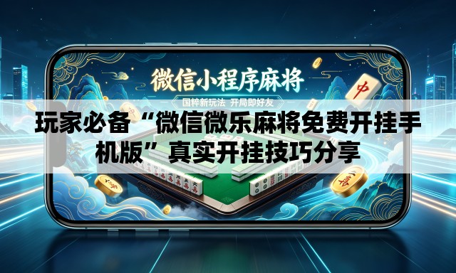 玩家必备“微信微乐麻将免费开挂手机版	”真实开挂技巧分享