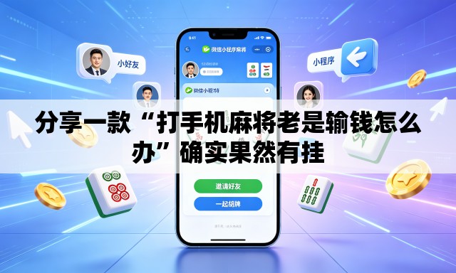 分享一款“打手机麻将老是输钱怎么办”确实果然有挂