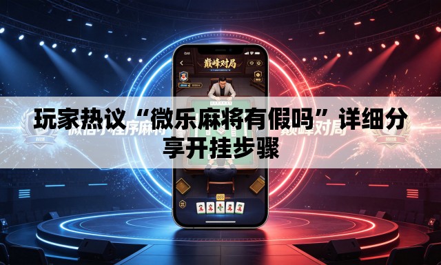 玩家热议“微乐麻将有假吗”详细分享开挂步骤