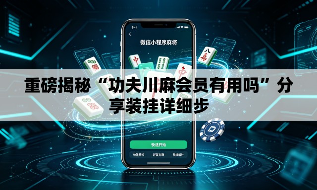 重磅揭秘“功夫川麻会员有用吗”分享装挂详细步