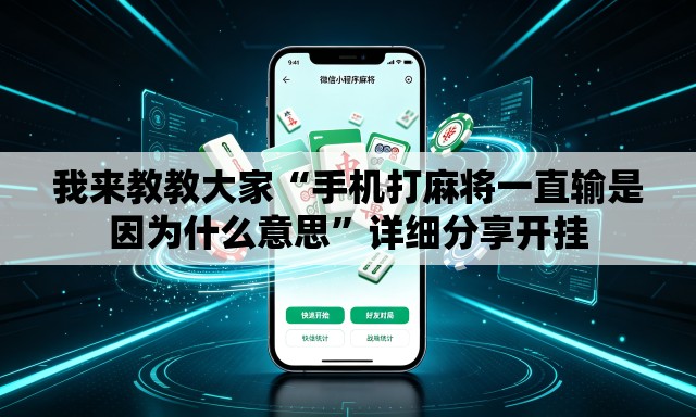 我来教教大家“手机打麻将一直输是因为什么意思	”详细分享开挂