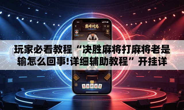 玩家必看教程“决胜麻将打麻将老是输怎么回事!详细辅助教程	”开挂详细教学