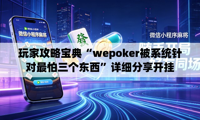 玩家攻略宝典“wepoker被系统针对最怕三个东西	”详细分享开挂