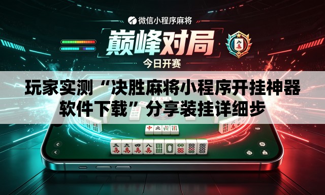 玩家实测“决胜麻将小程序开挂神器软件下载”分享装挂详细步