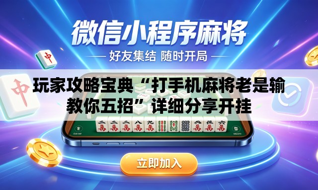 玩家攻略宝典“打手机麻将老是输教你五招	”详细分享开挂